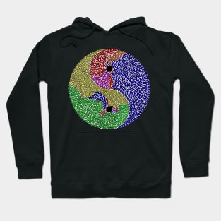 Rainbow Yin and Yang Hoodie